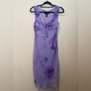 Vintage Lilac Purple Floral Jonathan Martin Dress